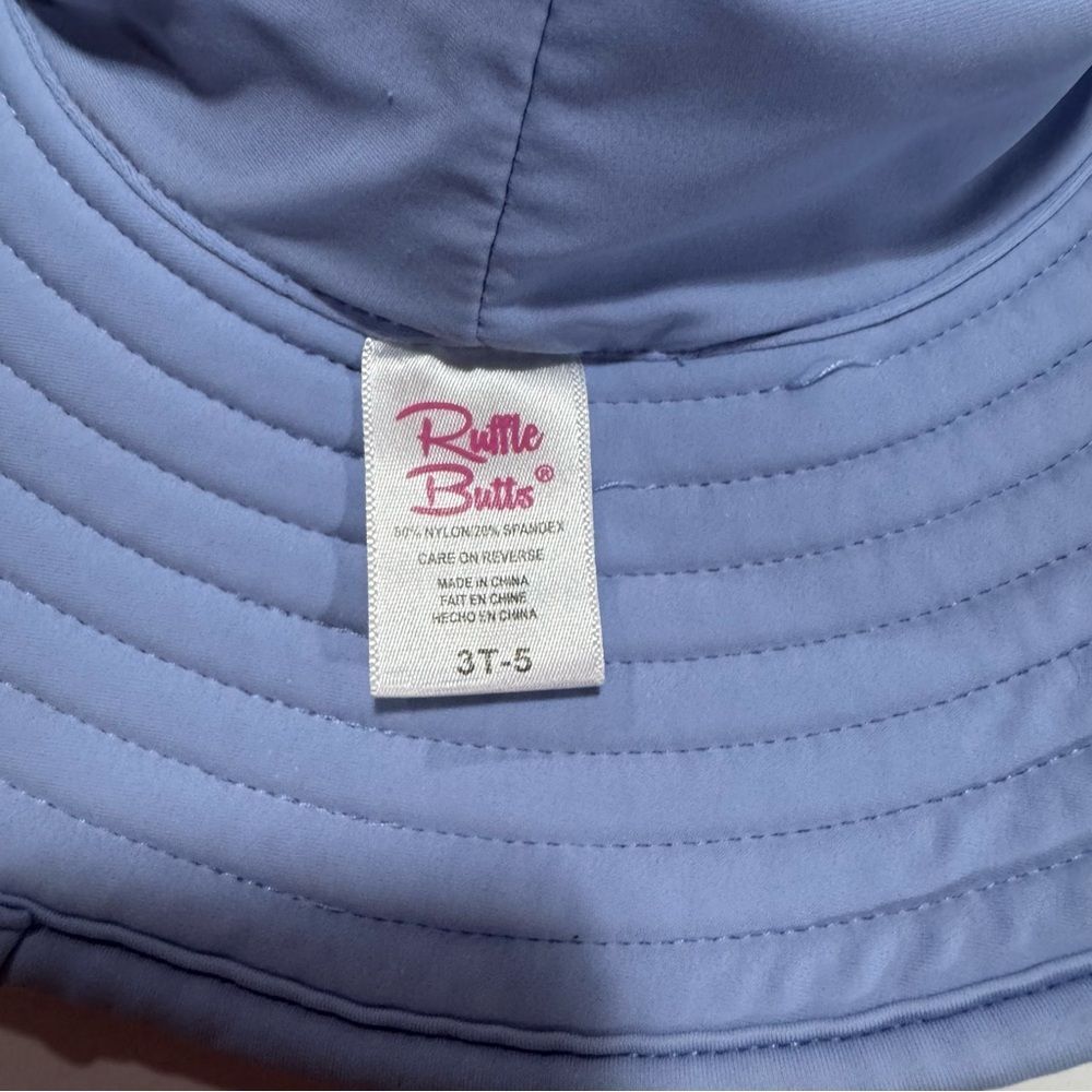 Ruffle Butts Periwinkle Blue UV Protection Sun Hat - Picture 3 of 3